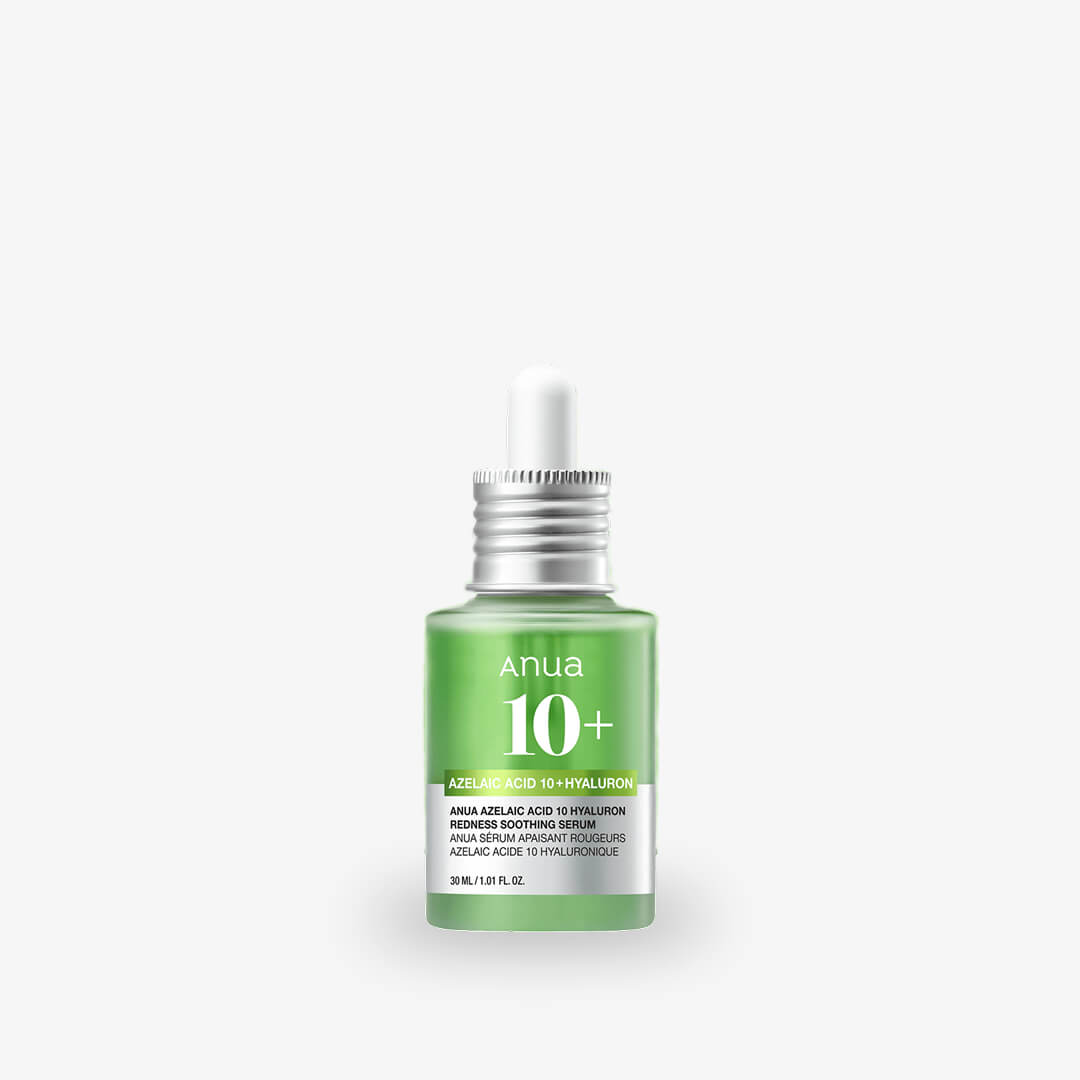 ANUA Azelaic Acid 10 Hyaluron Redness Soothing Serum 30ml green glass dropper bottle