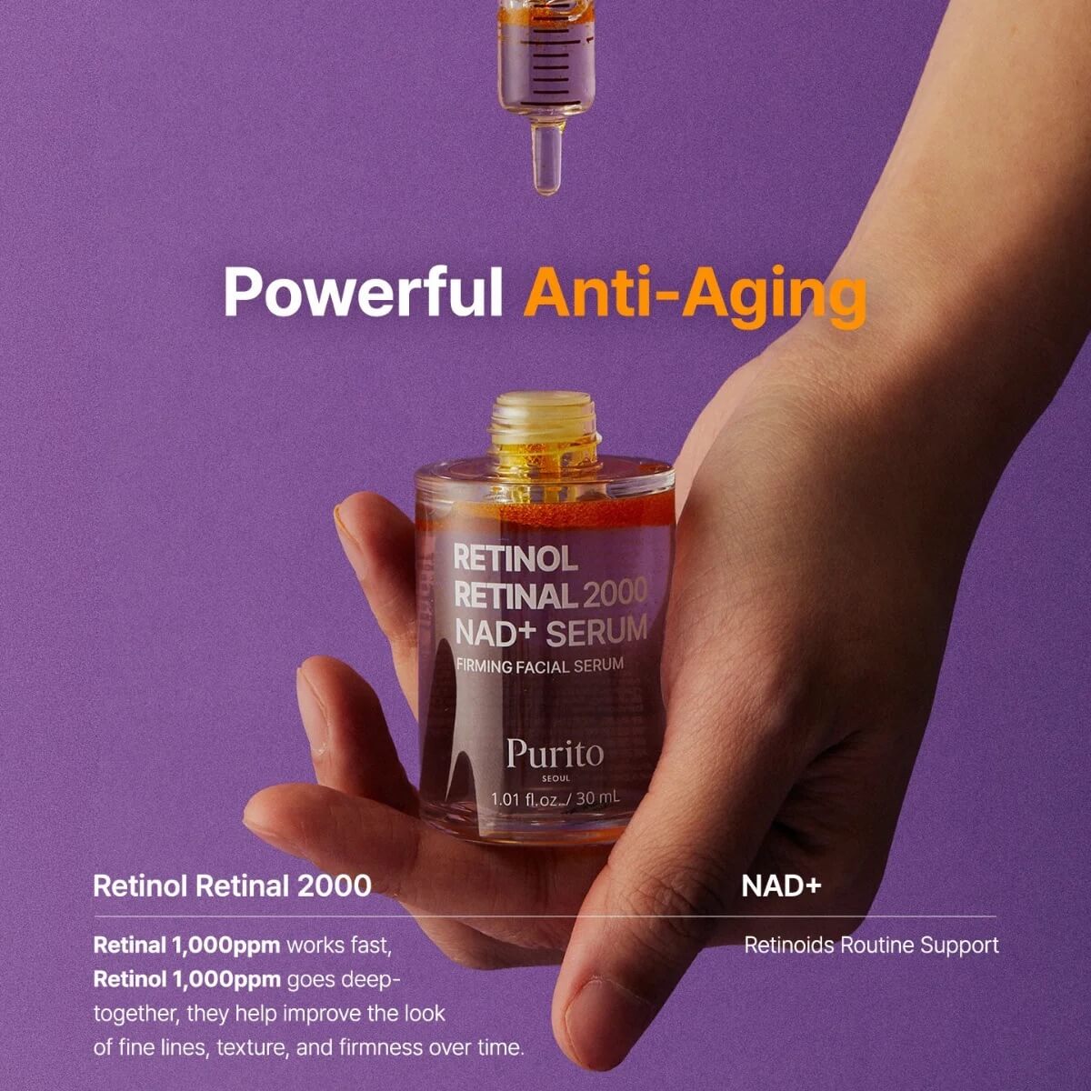 PURITO SEOUL Retinol Retinal 2000 NAD+ Serum (30ml)