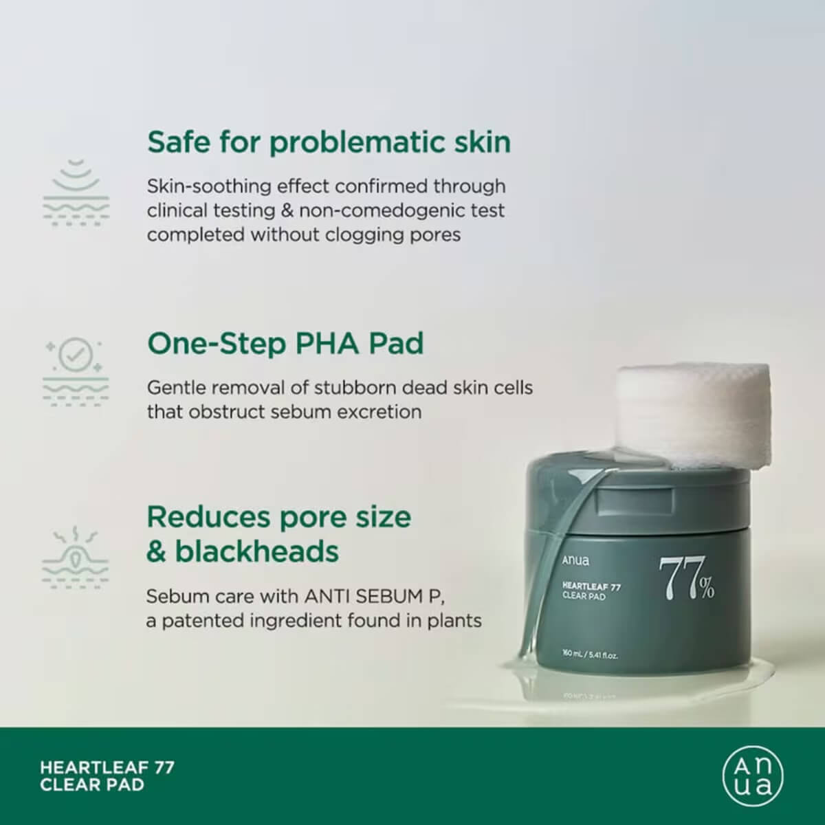 ANUA Heartleaf 77% Clear Pad (70pcs)