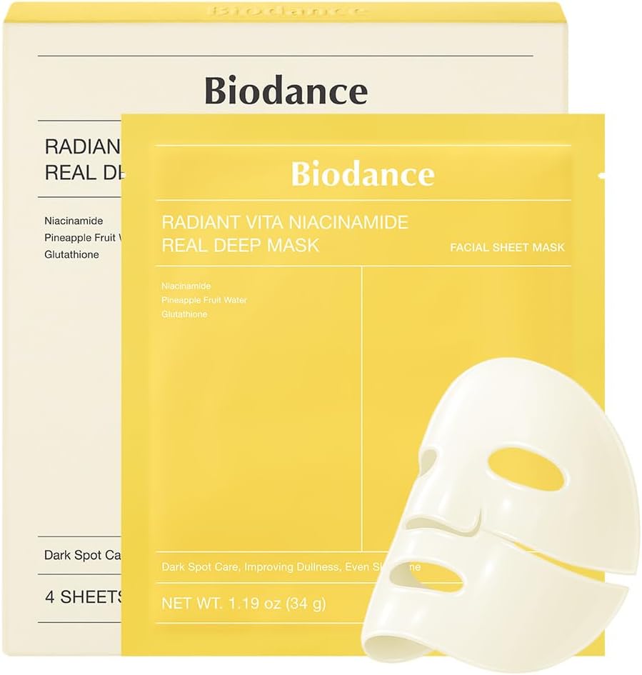 BIODANCE Radiant Vita Niacinamide Real Deep Mask (1PC/4PCs)