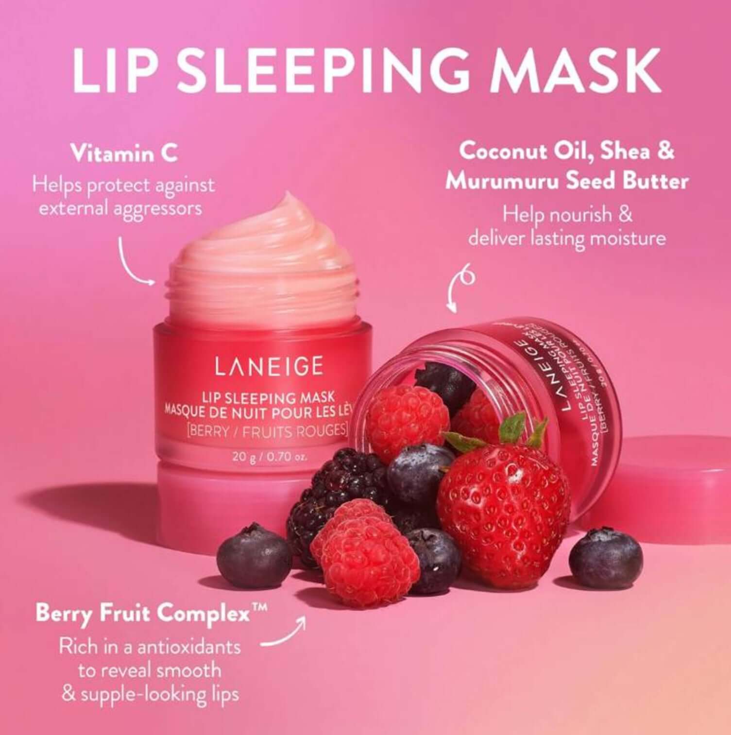 LANEIGE Lip Sleeping Mask EX - Berry (20g)