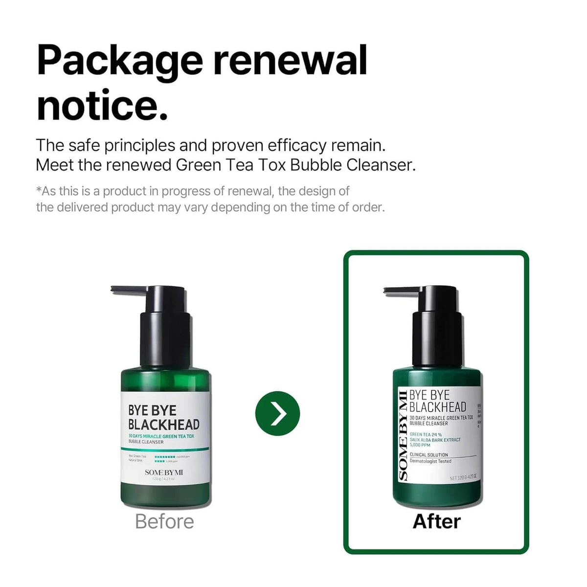 SOME BY MI Bye Bye Blackhead 30 Days Miracle Green Tea Tox Bubble Cleanser (120g)